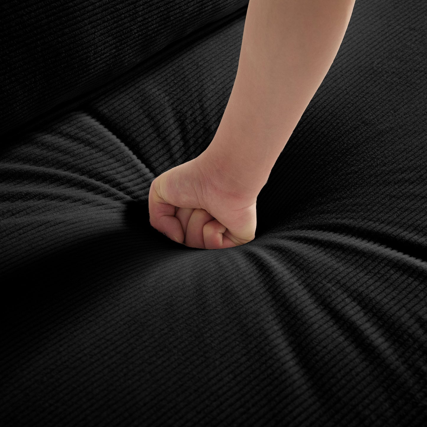 NEW Oversized Black Upholstered Sectional Sofa Set Modular 118.2' L Shaped Living Room Sofa Set with 6 Pillows