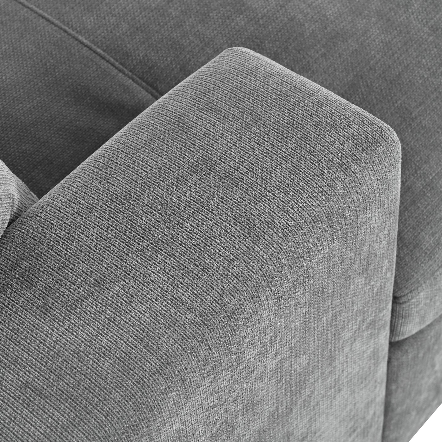 NEW Oversized Chaise Lounge Chair with Solid Wood Legs and Soft Upholstery, Gray