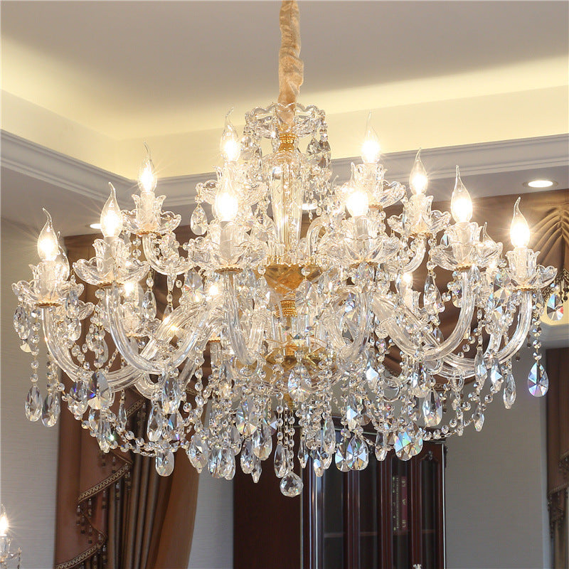 NEW Luxury Crystal Chandelier In Living Room
