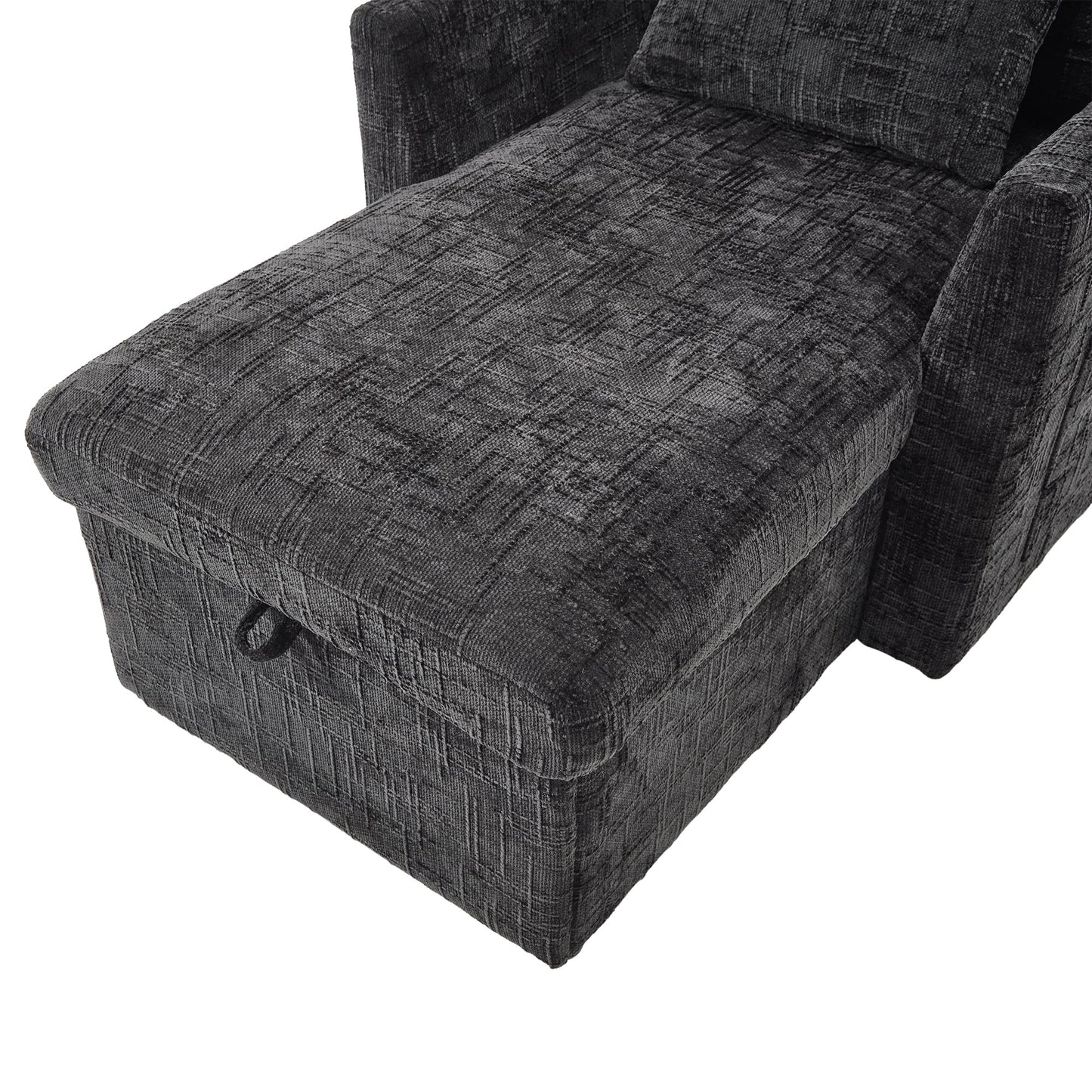 NEW Chenille Multifunctional Sofa Recliner with Storage Backrest and Cell Phone Bracket