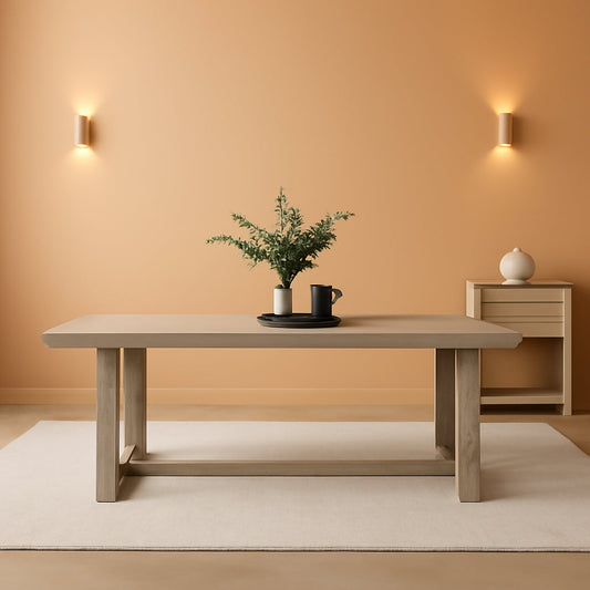 NEW 72 Inch Farmhouse Solid Wood Dining Table Rectangular Kitchen Table