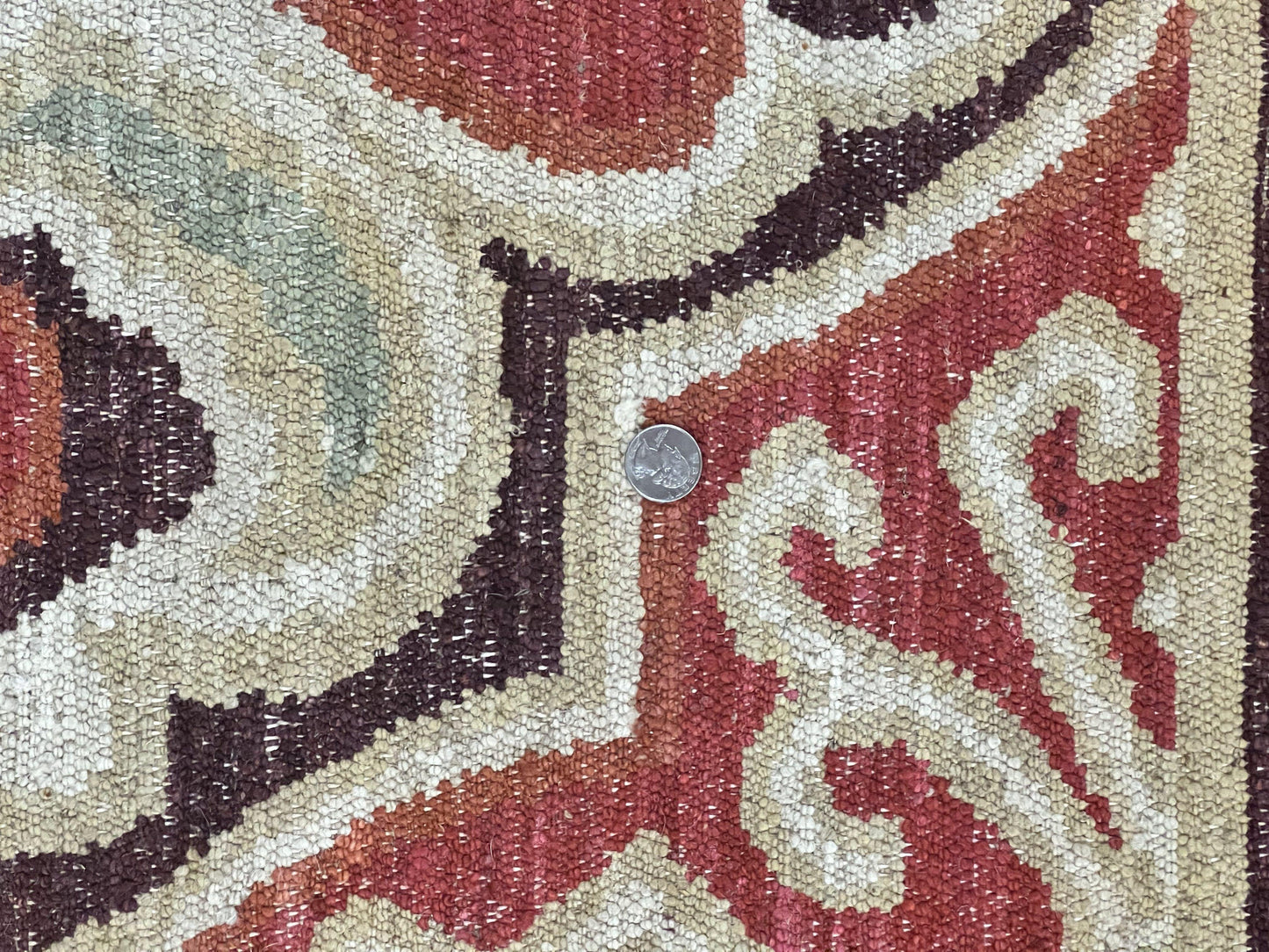 USED Portuguese Rug 9x12, Vintage Carpet, Handmade Wool Rug