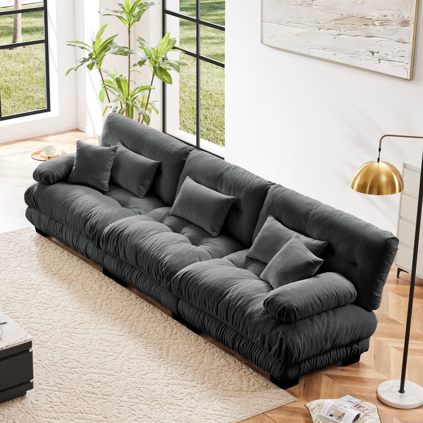NEW 3-Seater Sectional Modular Deep Seat Sofa Couch Furniture