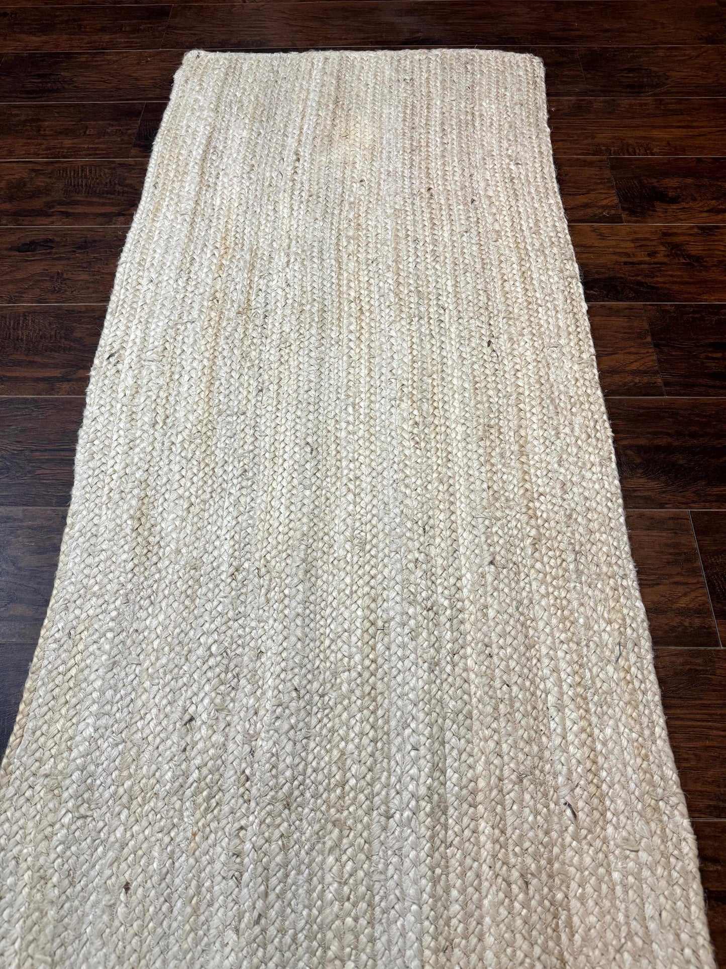 USED Modern Jute Runner Rug 2.7 x 10, Rug for Hallway or Kitchen, Farmhouse Rug