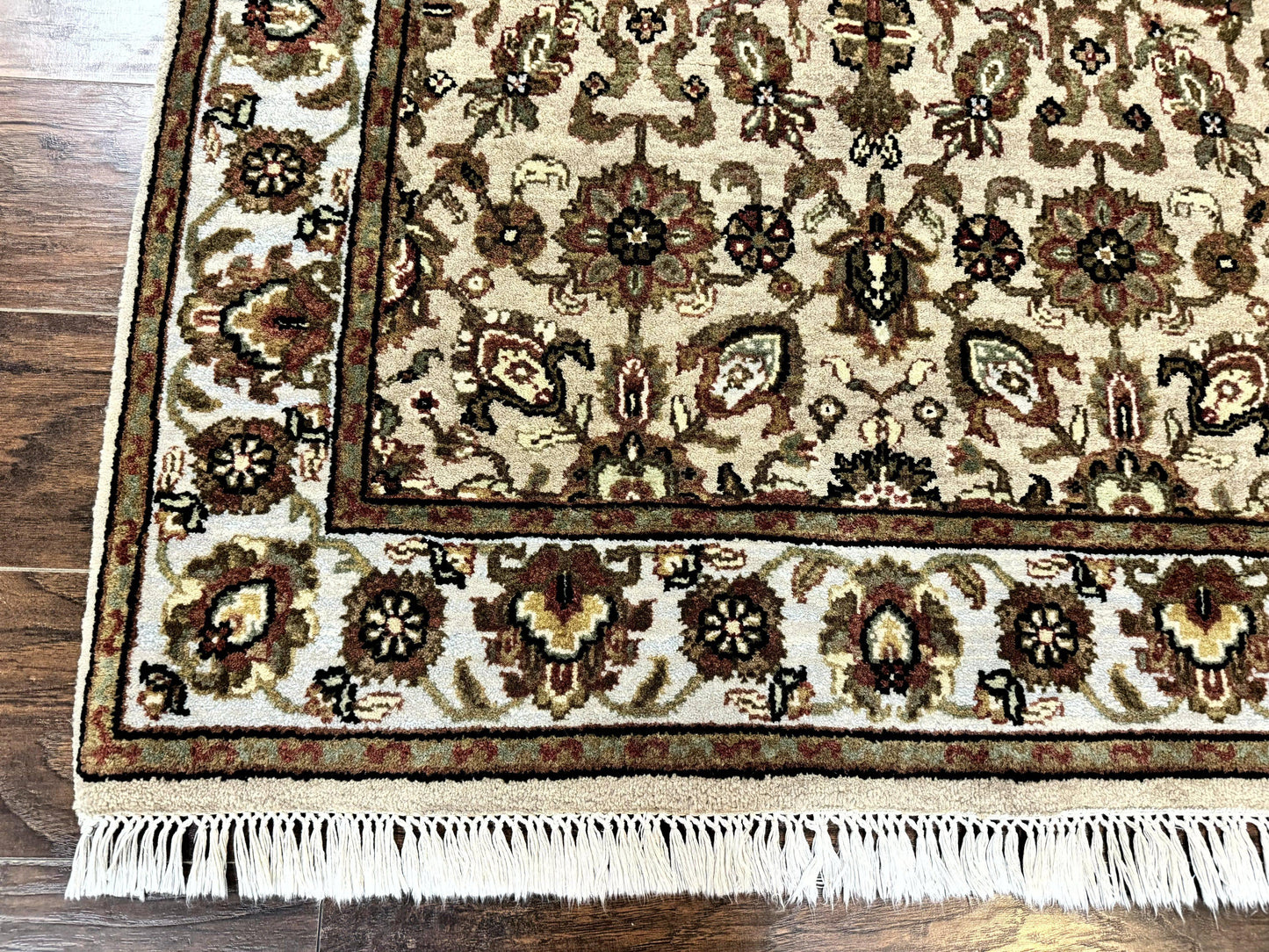 USED Pak Persian Rug 4x6, Floral Allover Vintage Oriental Carpet, Handmade Wool Rug