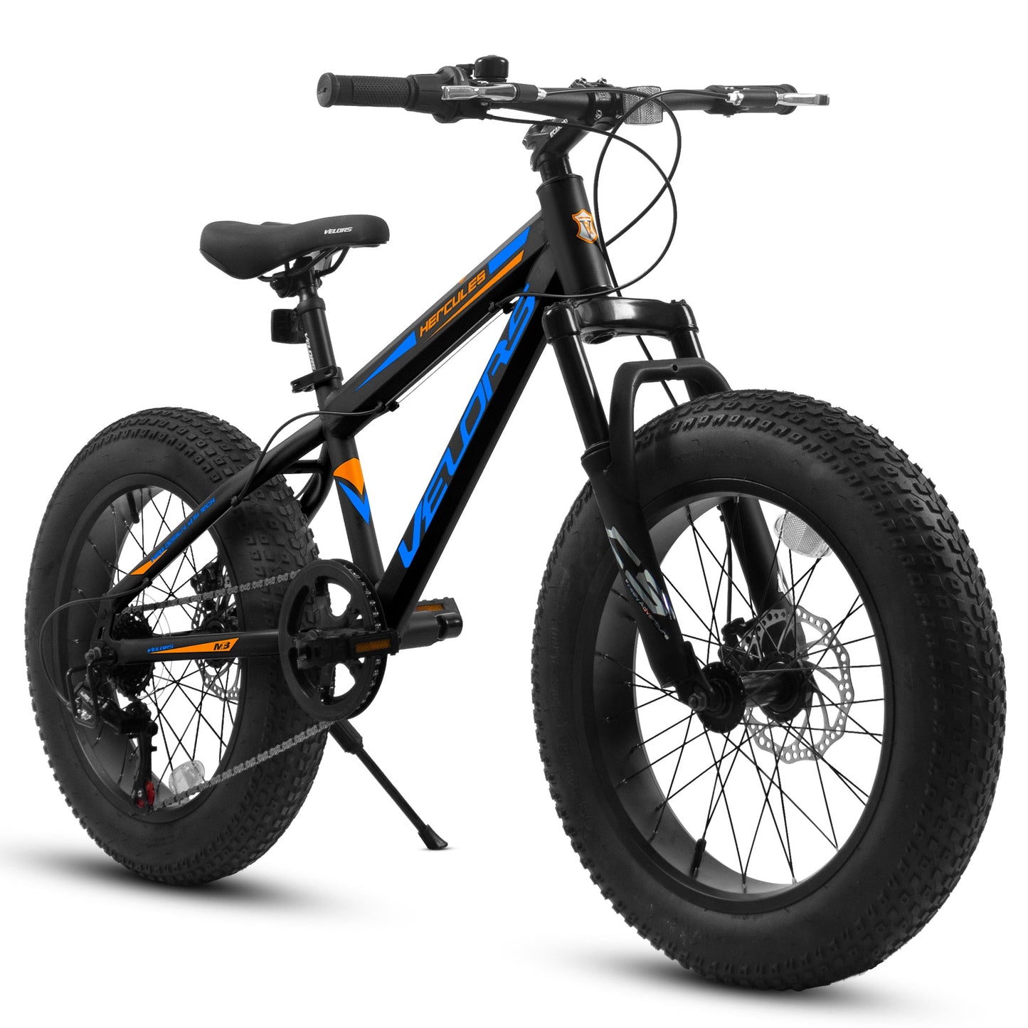 NEW V20235 20 Inch Fat Tire Bike Adult 7 Speed Mountain Bike, Dual Disc Brakes, High Carbon Steel Frame, Front Suspension, Mountain Buggy, City Commuter City Bike, Fat Tire Bike
