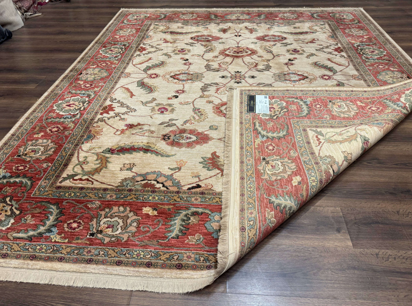 USED Karastan Rug 8.8 x 10, Ashara Agra Ivory #549, Wool, Vintage