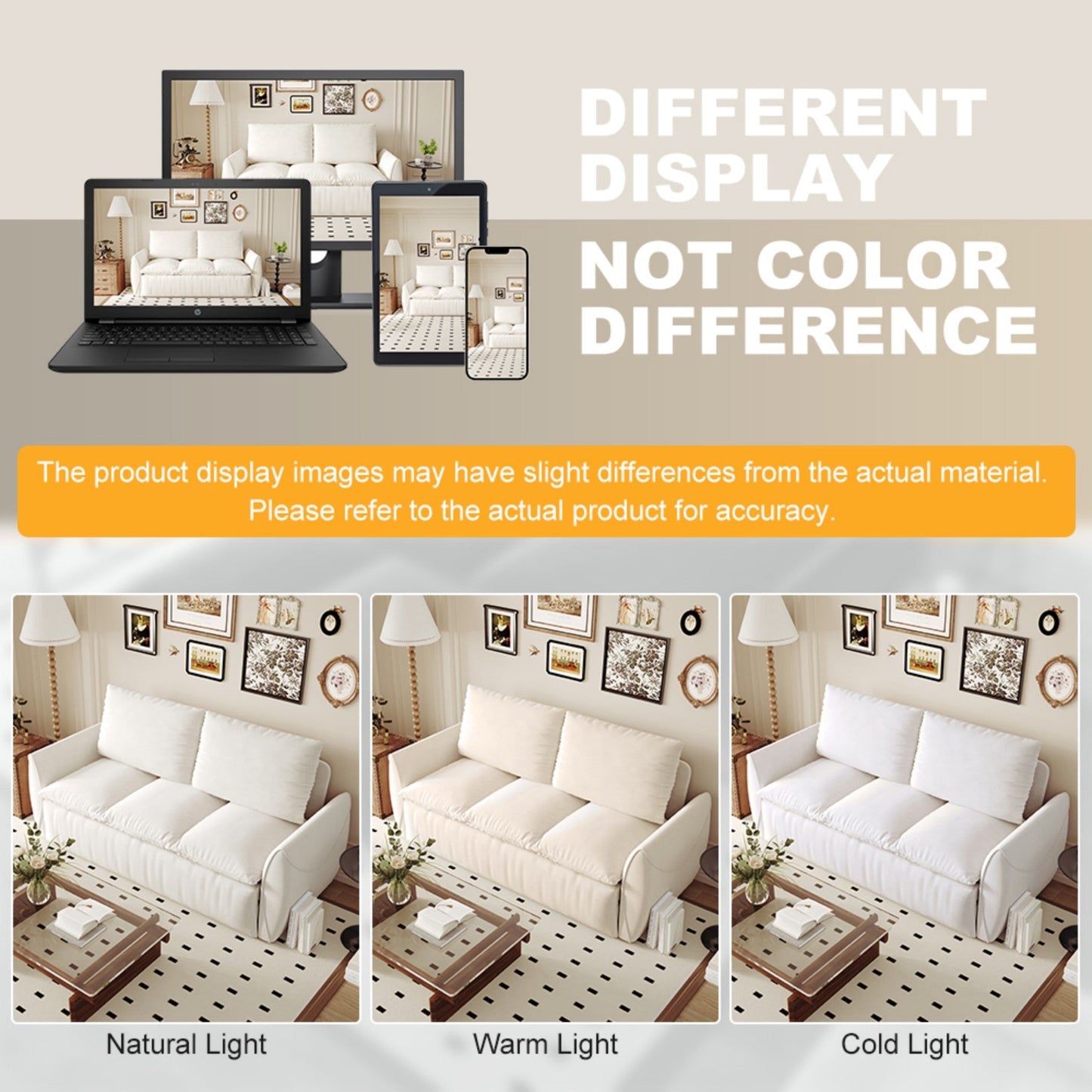 NEW 70.9' Beige Multi-Functional Velvet Loveseat Pull Out Sofa Bed 3-Seat Convertible Sleeper Couch with 2-in-1 Pillow and Blanket Set