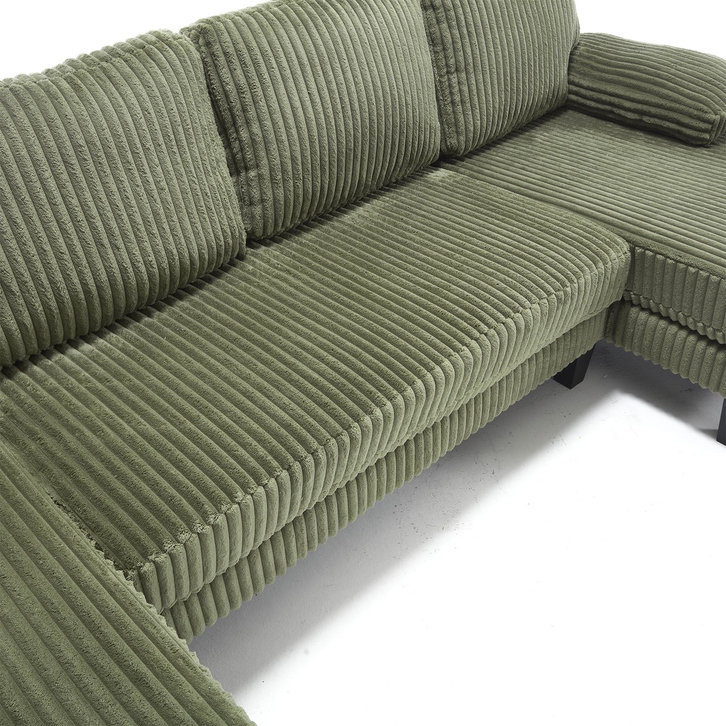 NEW VIDEO provided][New]U-Shaped Couch with Oversized Seat,4-Seat Sofa  with Double Chaise,Comfortable and spacious indoor furniture for Living Room,Apartment