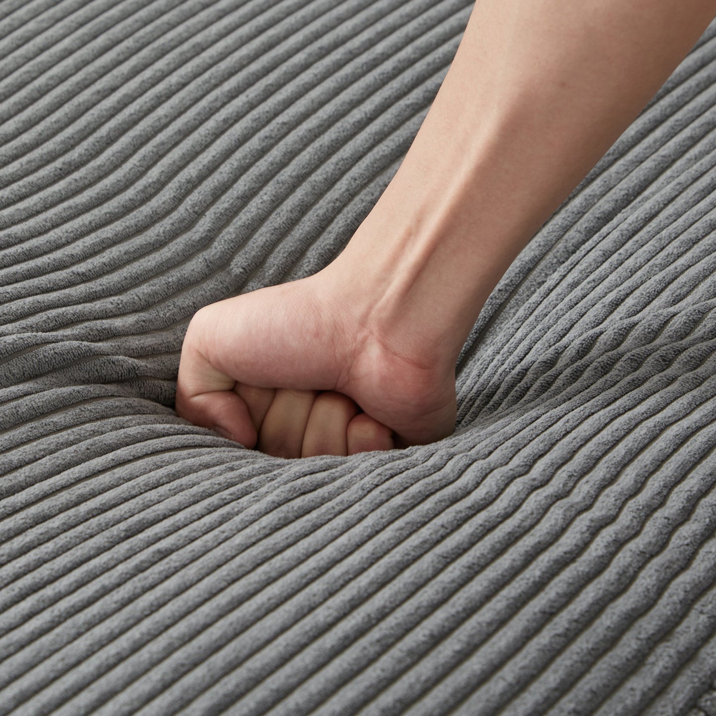 NEW Convertible Chaise Lounge Sofa Chair Corduroy Sleeper with USB Ports Cup Holders and Storage