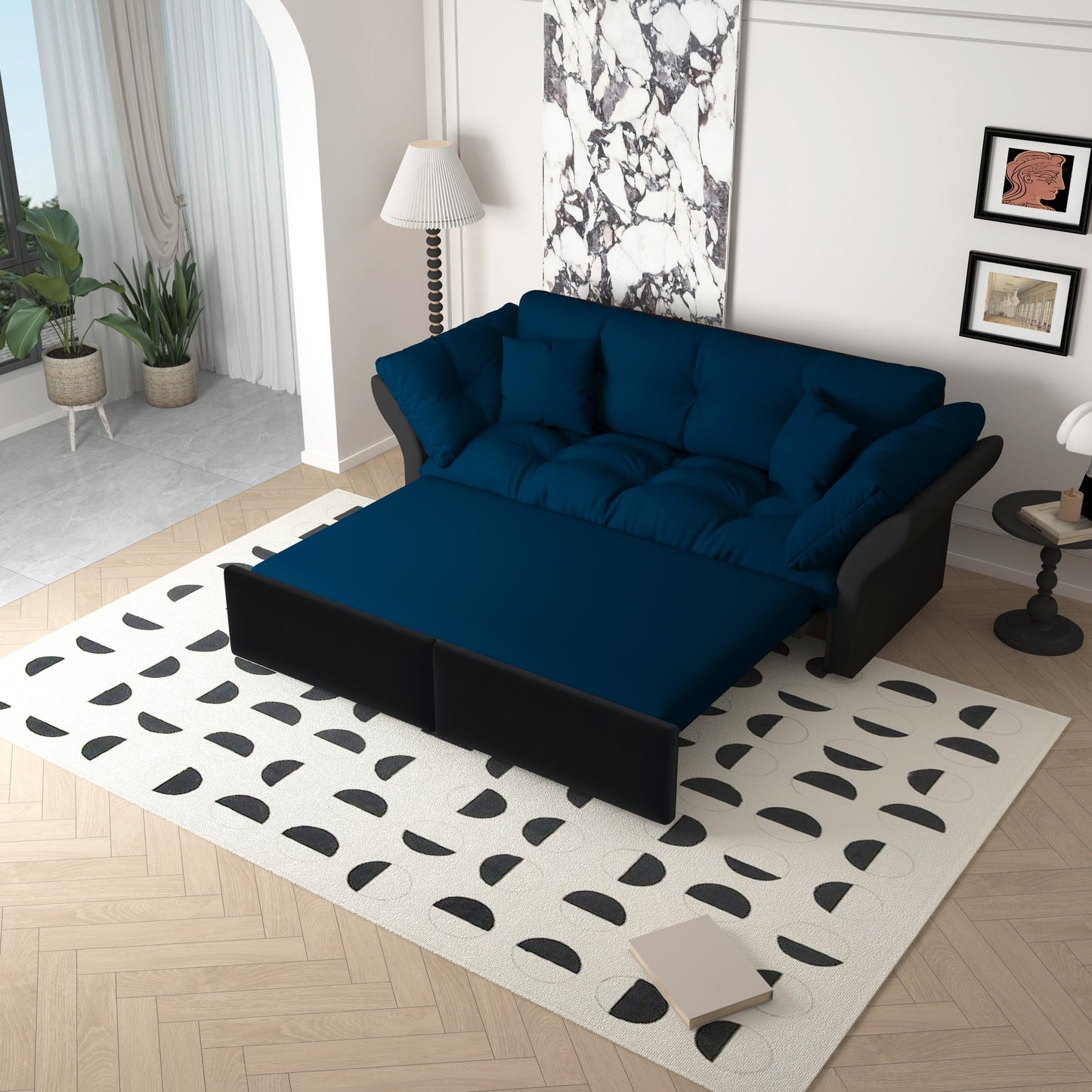 NEW Queen Pull Out Sofa Bed, 3-in-1 Convertible Sleeper