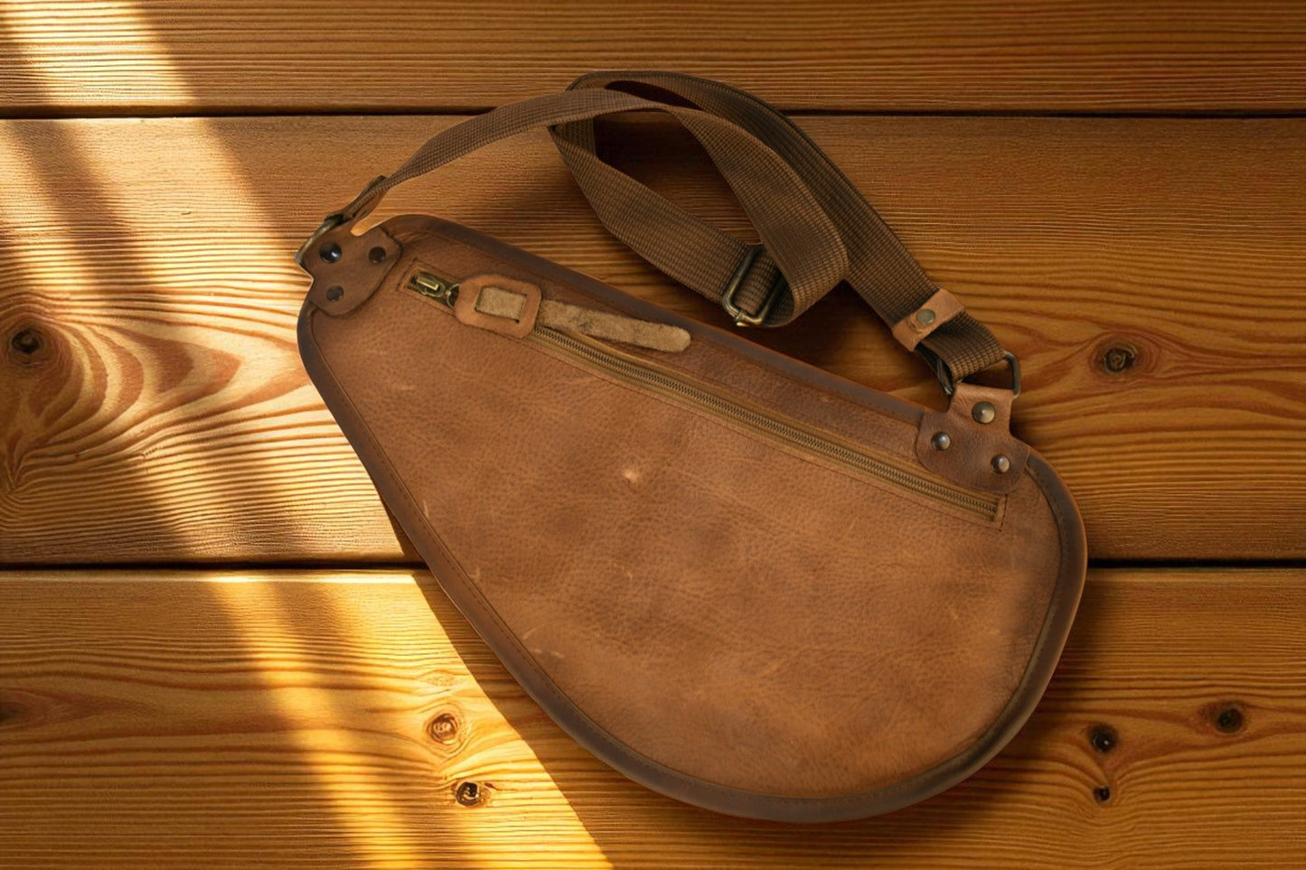 NEW Bovine Leather Slim Sling - Tan