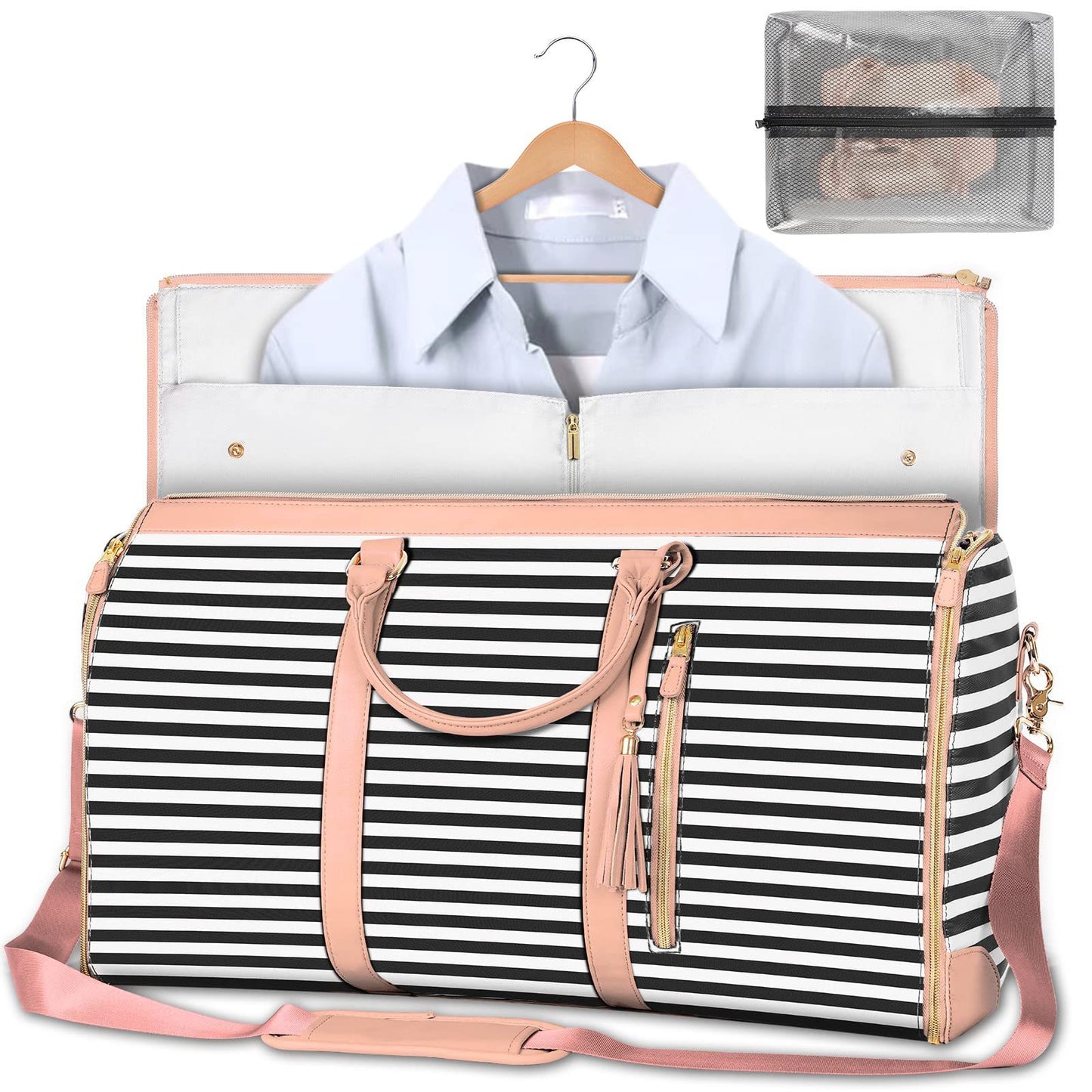 New Large Capacity Travel Duffle Bag Women's Handbag Folding Suit Bag Waterproof Clothes Totes