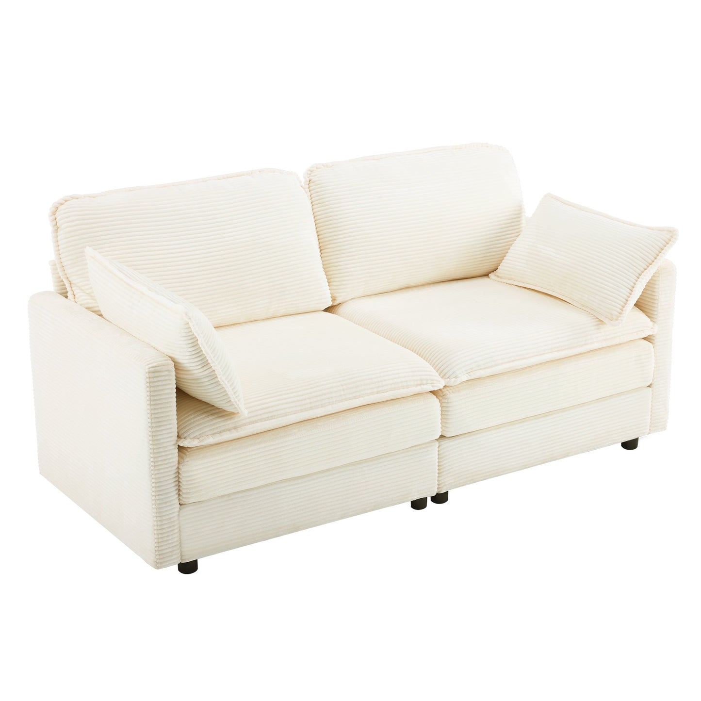 NEW 69' PLUSH Cloud Loveseat Modular 2-Seater Sectional Sofa