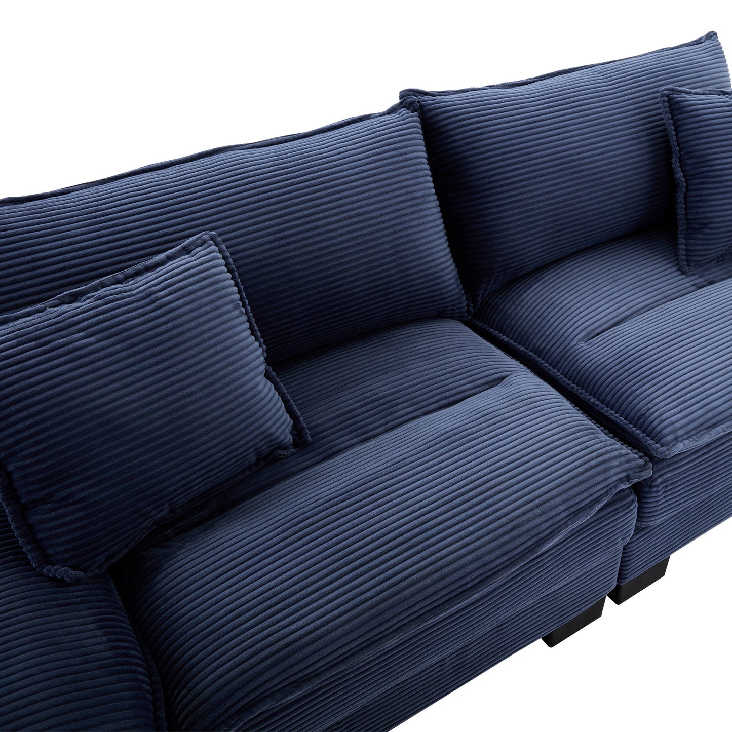 NEW Corduroy Sofa Sleeper Couch Loveseat Sofa with Pillows Comfy Upholstered Deep Seat Sofa for Bedroom,Living Room,Apartment,Office,Dorm-Blue Corduroy
