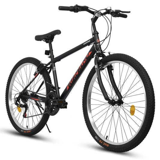 NEW A24338 24 Inch Carbon Steel Frame Mountain Bike,21-Speed Dual V-Brake, Adult and Teens Bicycle for Mountain