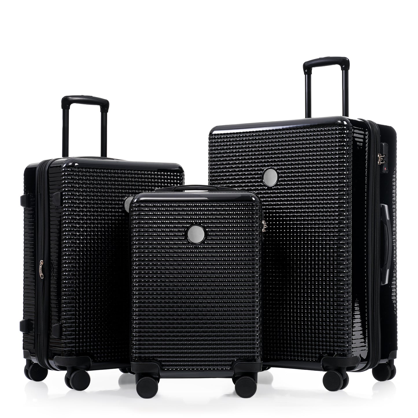 NEW 3 Piece Set of Hard Shell Suitcases with Wheels, Light Expandable Travel Suitcase with TSA Lock, Carry-On, Checked Luggage,20 Inches, 24 Inches, 28 Inches