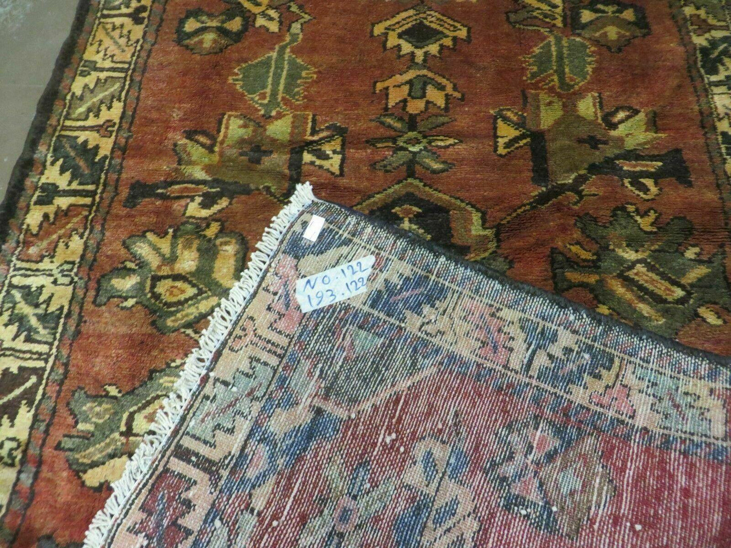 USED 4' X 6' Antique 1920 Handmade Turkish Wool Rug Veg Dye Nice