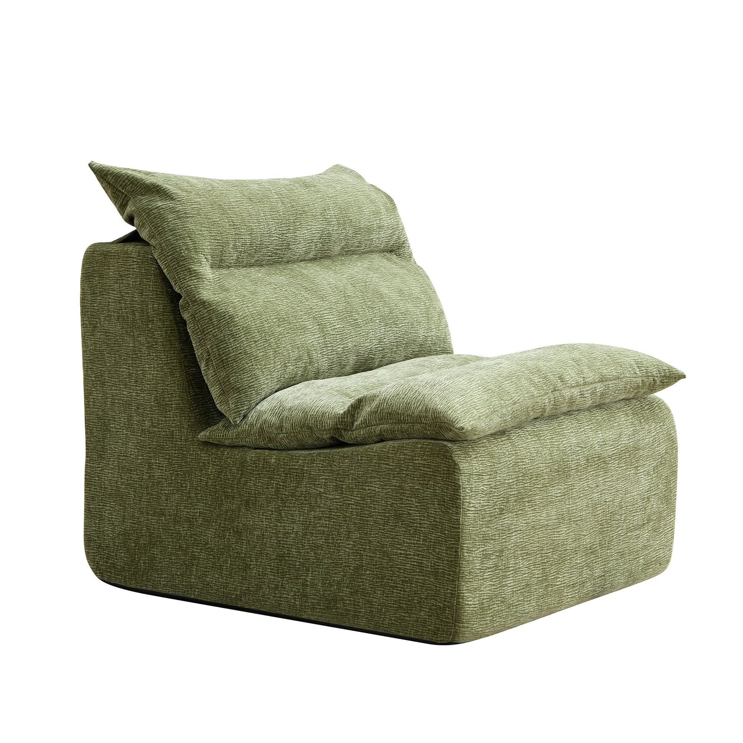 NEW Single Chair Sofa Lounge Chair With Backrest Fully Compressed Sofa Suitable For Living Room, Bedroom, Polyester,GREEN