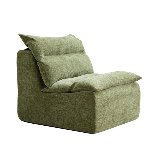 NEW Single Chair Sofa Lounge Chair With Backrest Fully Compressed Sofa Suitable For Living Room, Bedroom, Polyester,GREEN