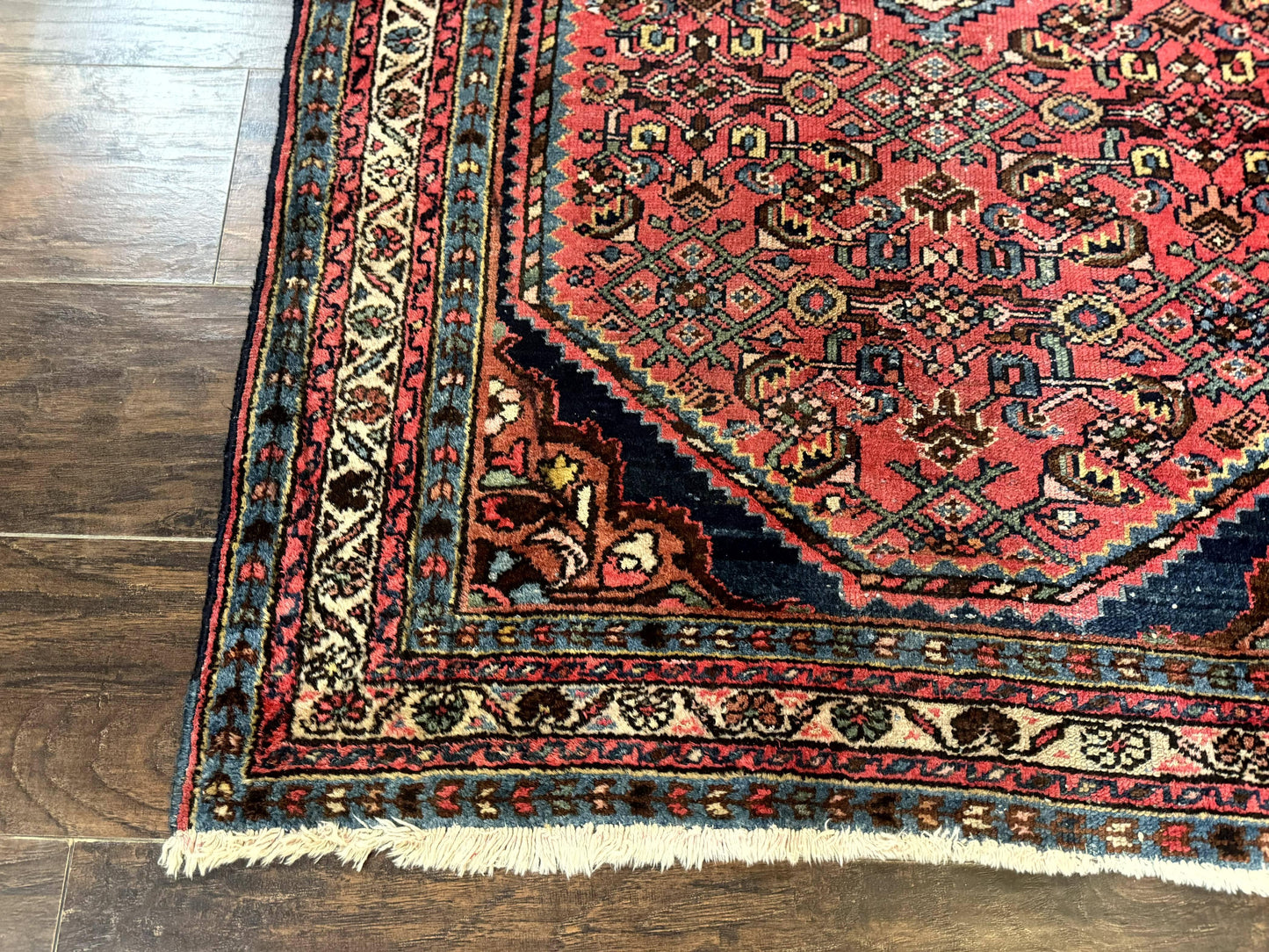 USED Antique Persian Tribal Rug 3.6 x 5, Hamadan Angelas Rug