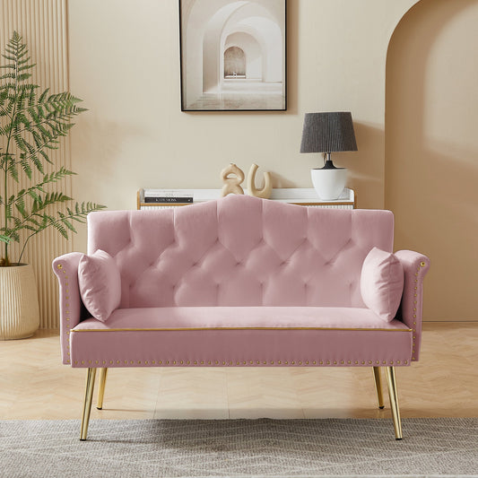 NEW Pink 2 Seater Loveseat Sofa Couch
