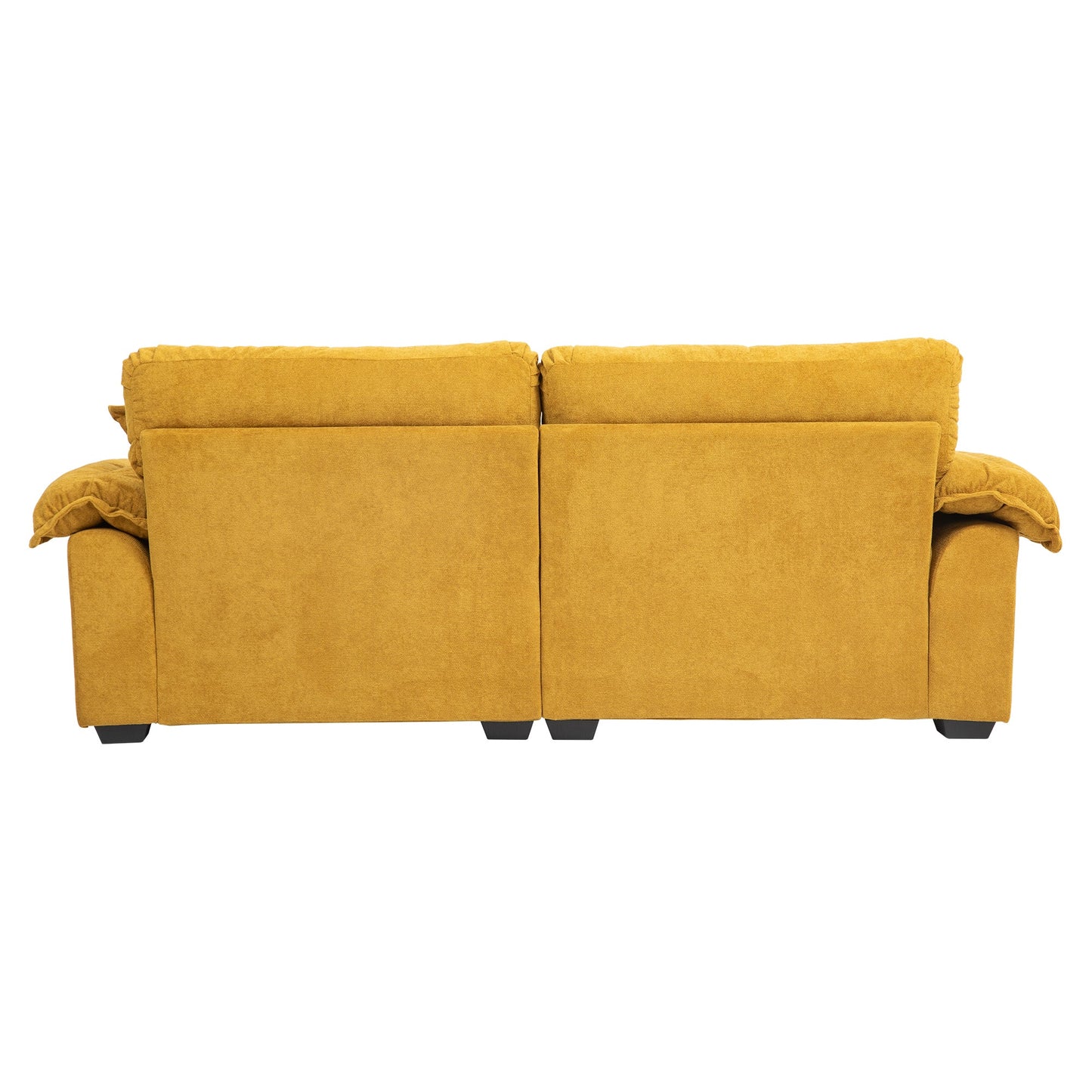 NEW 84' Chenille Sofa Small Sofa Loveseat Deep Seat Sofa Couch with 2 Throw Pillows & Memory Foam for Living Room Apartment Office Lounge-Yellow