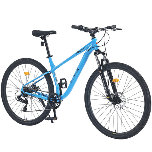 NEW 29 Inch Wheels 8 Speed Mountain Bike, for Men Women Boys and Girls, Front Suspension, Steel Frame