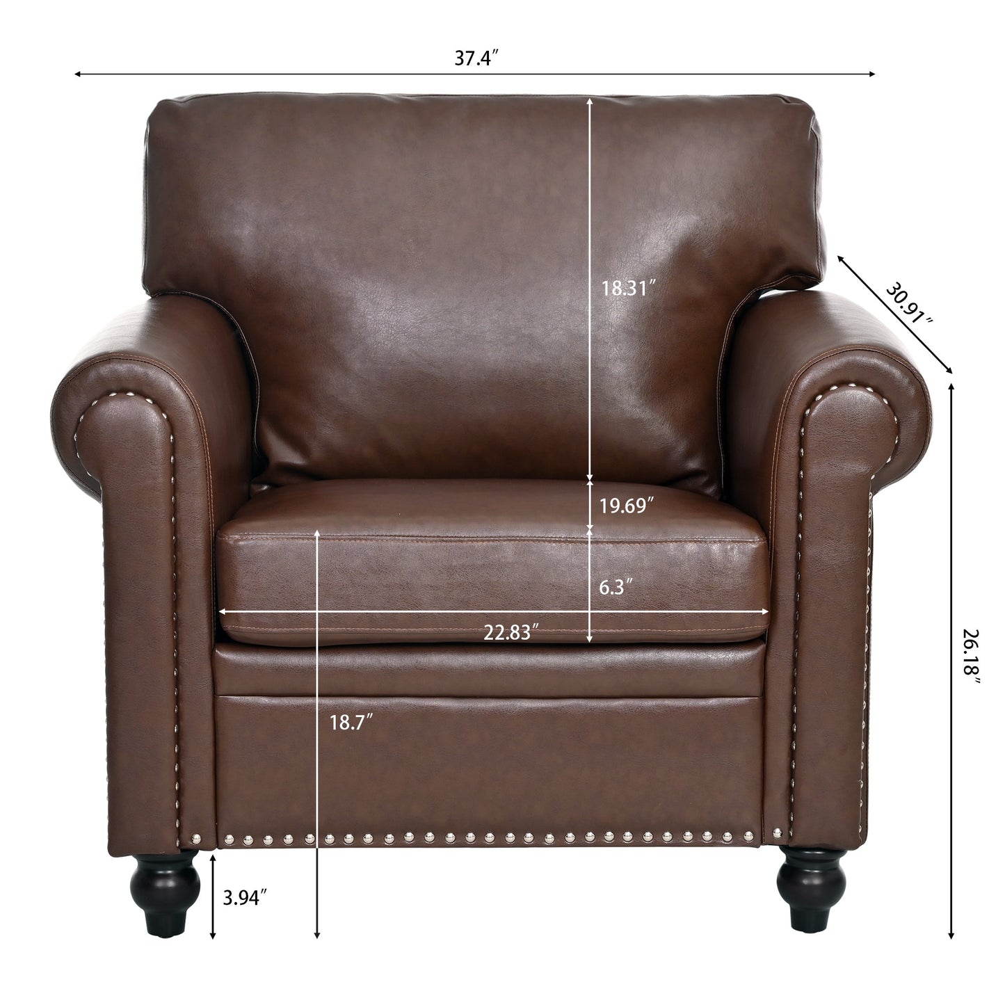NEW Single Seater Button Head Accent Arm Chair