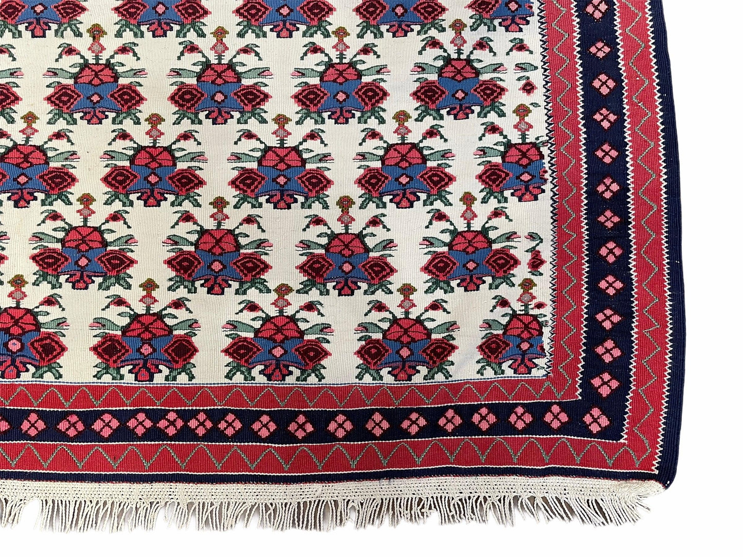 USED 3x5 Vintage Kurdish Senneh Kilim Rug 3 x 5 Heirloom Rug Flatweave Antique Rug Playroom Rug Collectible Rug Beige Kilim