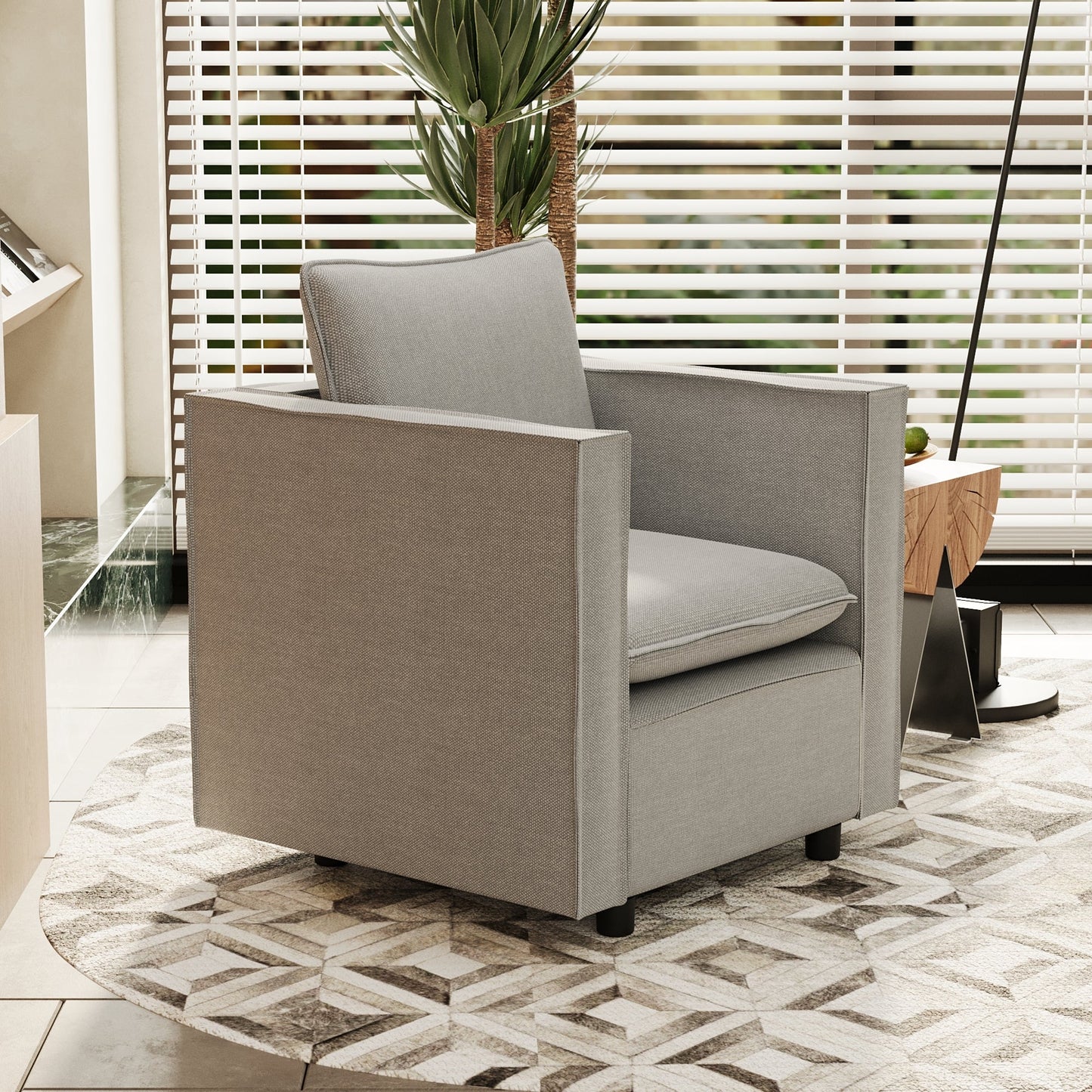 NEW Decorative Breathable Seat Cushion Comfortable Gray Single Cushion Armchair Sofa Chair