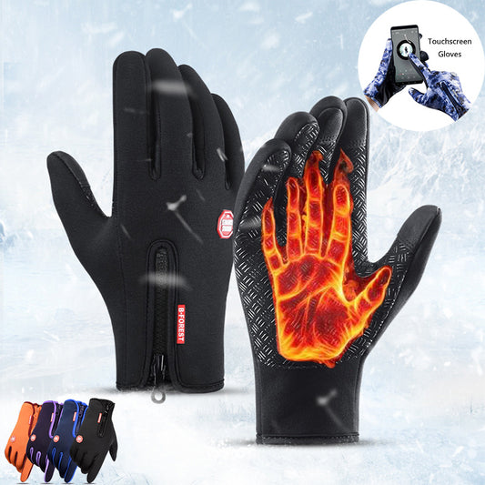 New Winter Gloves Touch Screen Riding Motorcycle Sliding Waterproof Sports Gloves With Fleece