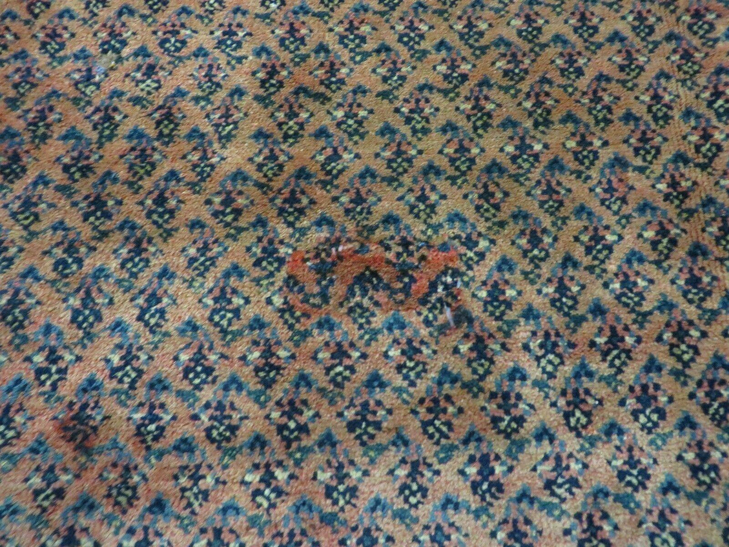 USED Antique Persian Seraband Runner 3.7 x 11 - Red, Wool, Mir Pattern