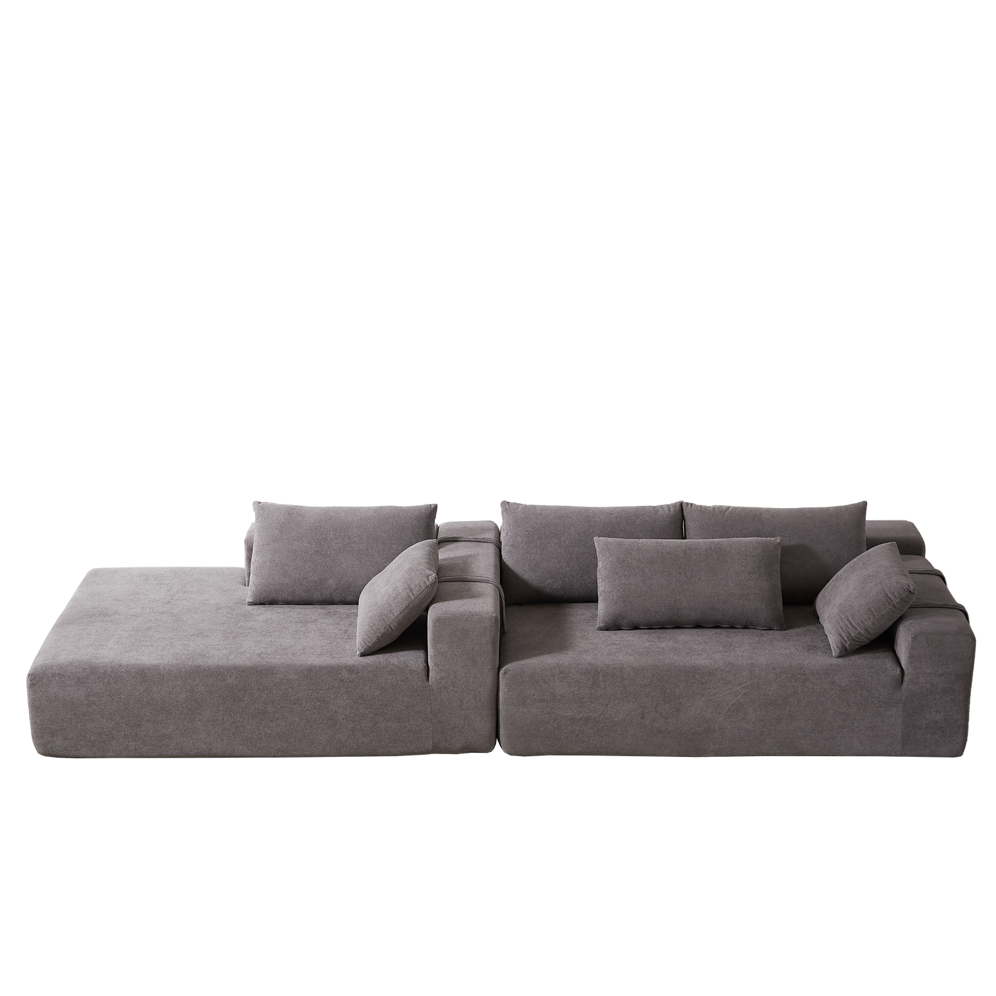 NEW Modern Chenille Upholstered Sectional Sofa Couch Set,Modular 108' L Shaped Sectional Living Room Sofa Set With 6 Pillows,Free Combination Sofa Couch for Living Room,Bedroom(Left Chaise)W834P240001