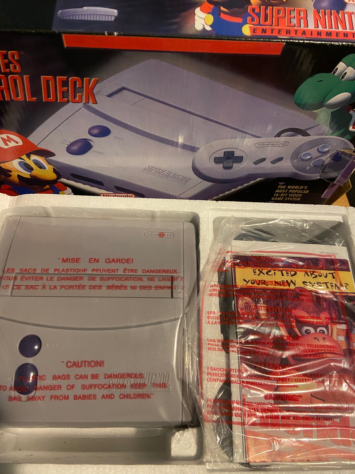 NEW 1992 Super Nintendo Entertainment System Control Deck