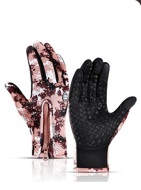 New Winter Gloves Touch Screen Riding Motorcycle Sliding Waterproof Sports Gloves With Fleece