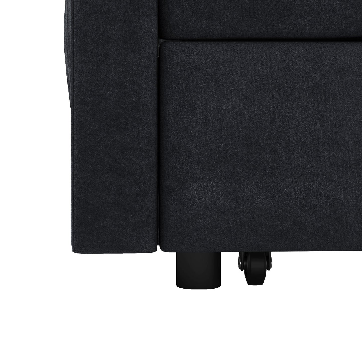 NEW Black Adjustable Back Loveseat Sofa Bed with Pull-out Bed