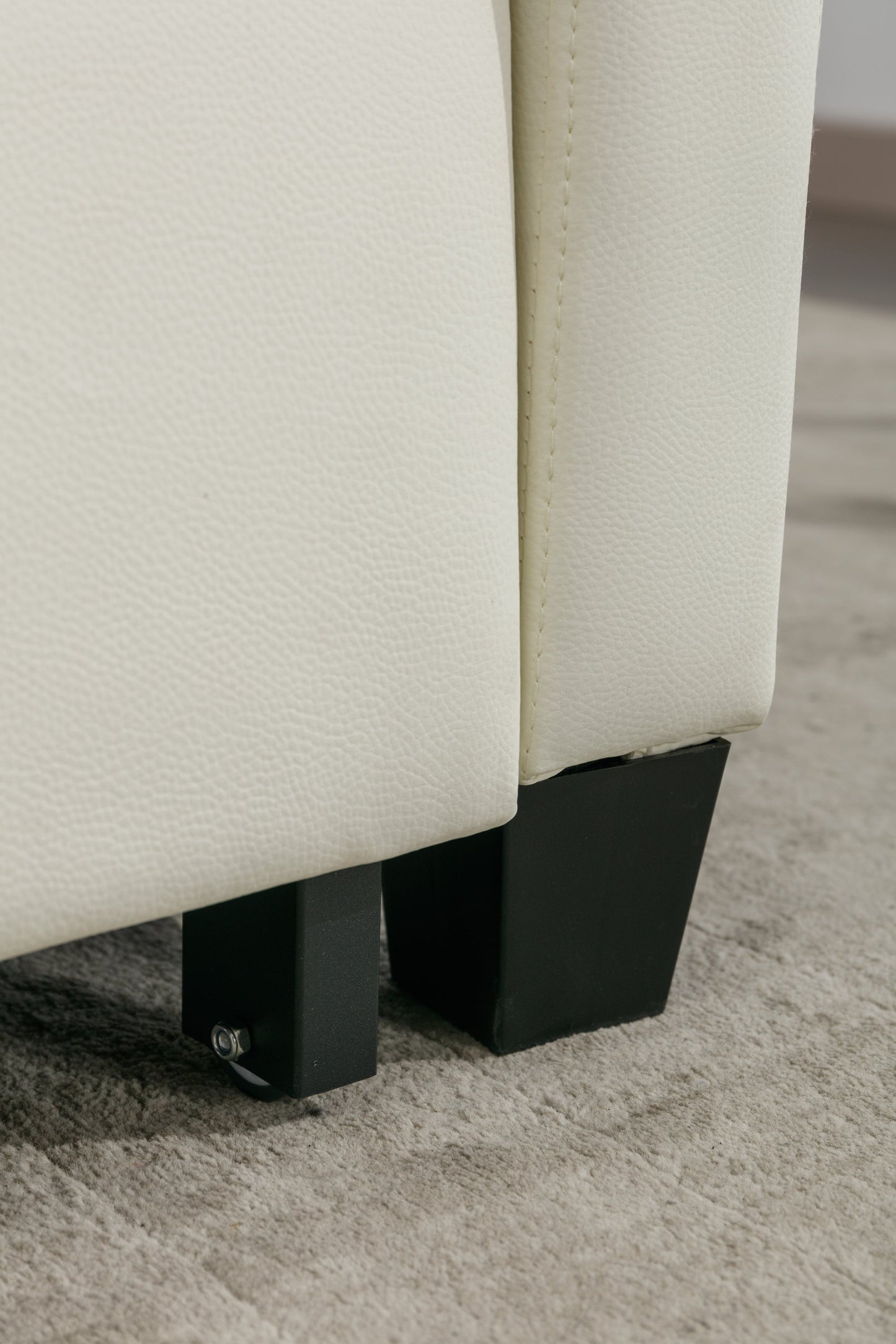 NEW Futon Chair Bed Convertible Chair 3-in-1 Pull Out Sleeper Chair Beds with USB Ports,Wear-resistant and Anti-scratch,  Armchair Bed Sleeper for Living Room (White Leather)