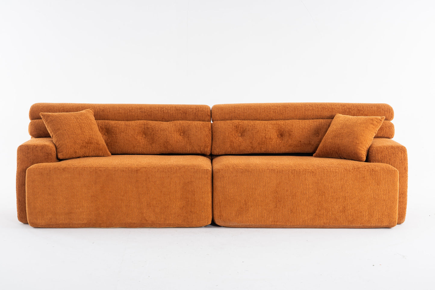 NEW Reconfigurable Amber Orange 4-Seater Sectional Sofa