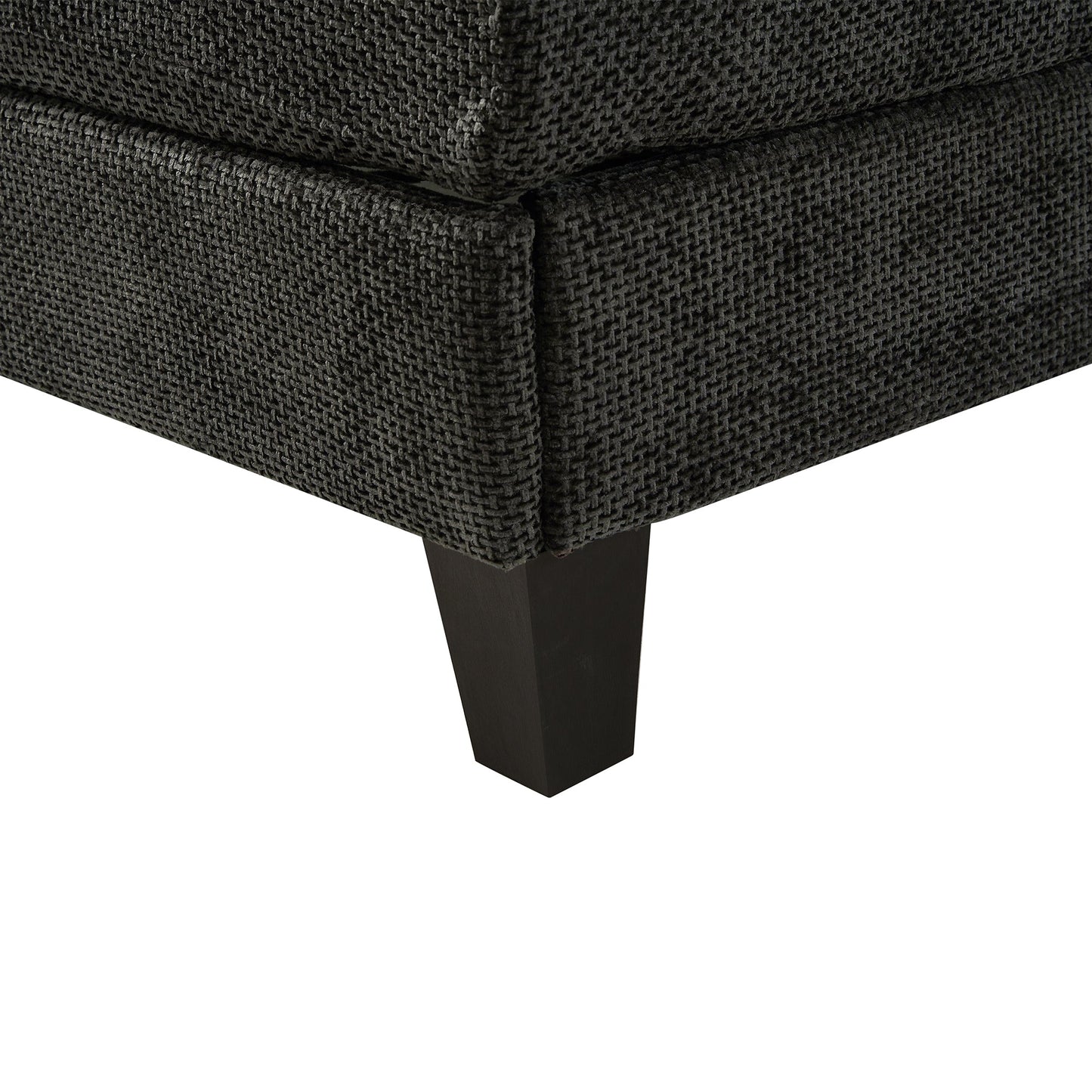 NEW  Grey Chenille LED Light Strip Upholstered Modern Chaise Lounge Sofa Bed