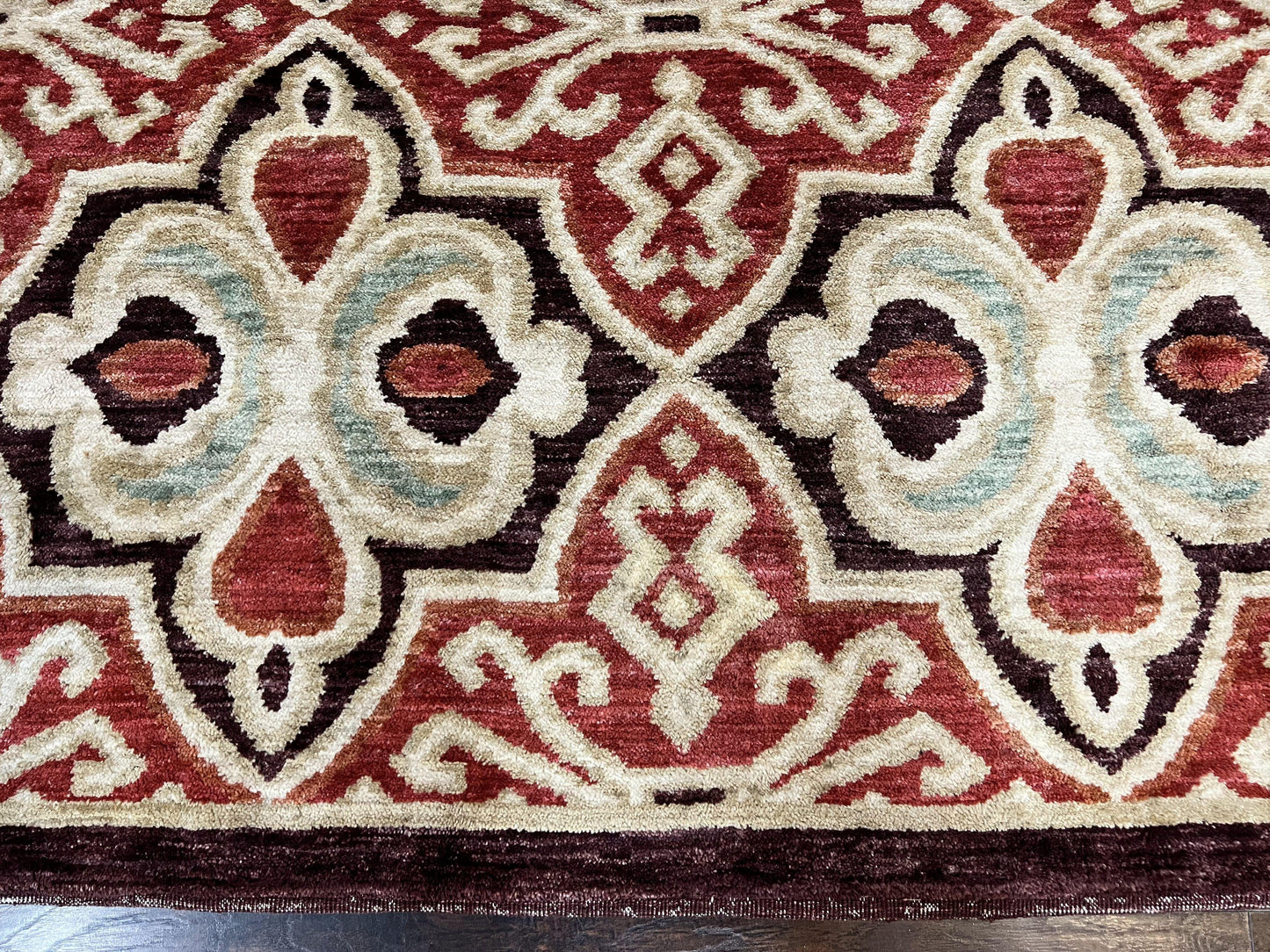 USED Portuguese Rug 9x12, Vintage Carpet, Handmade Wool Rug