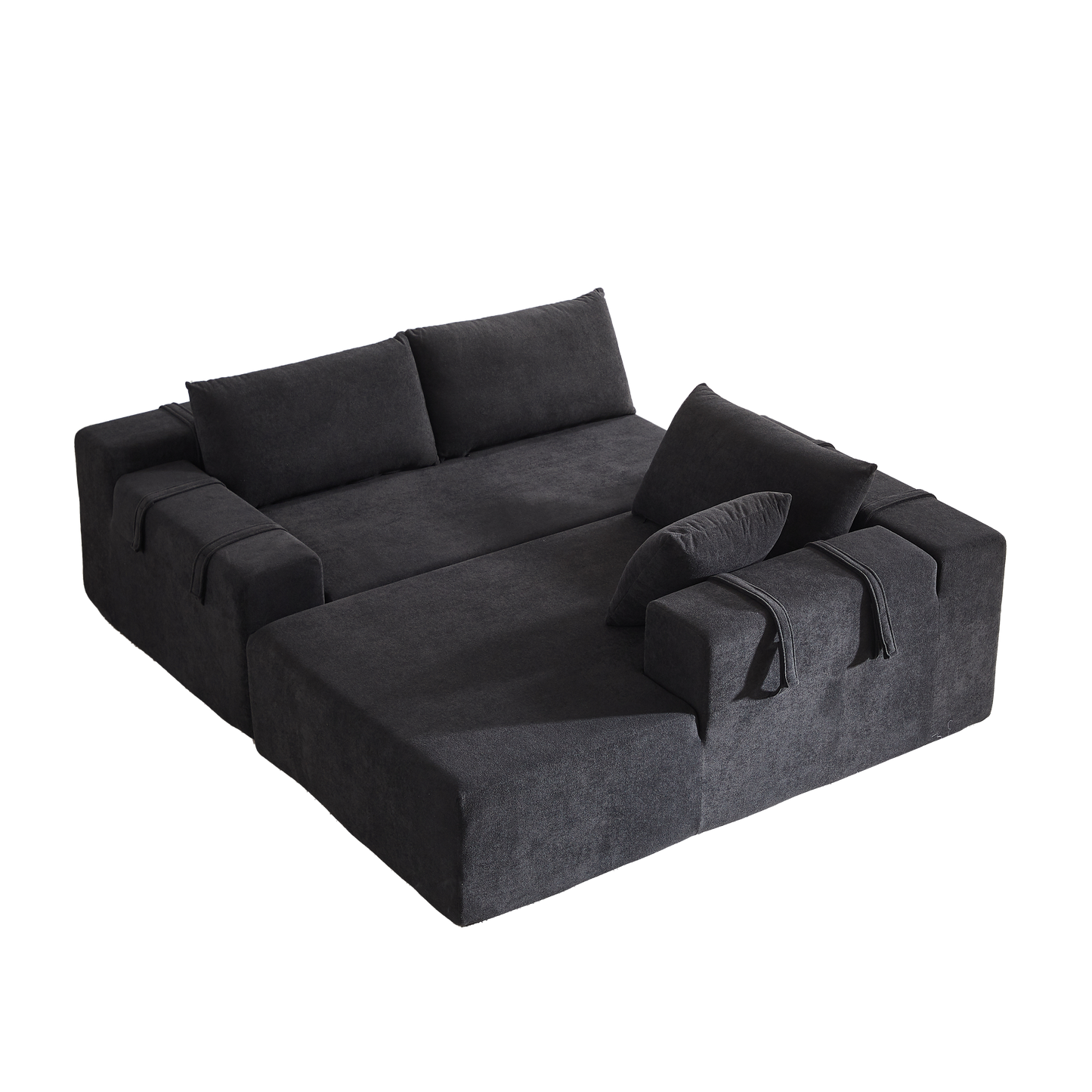 NEW Modern Chenille Upholstered Sectional Sofa Couch Set,Modular 108' L Shaped Sectional Living Room Sofa Set With 6 Pillows,Free Combination Sofa Couch for Living Room,Bedroom(Right Chaise)W834P240010