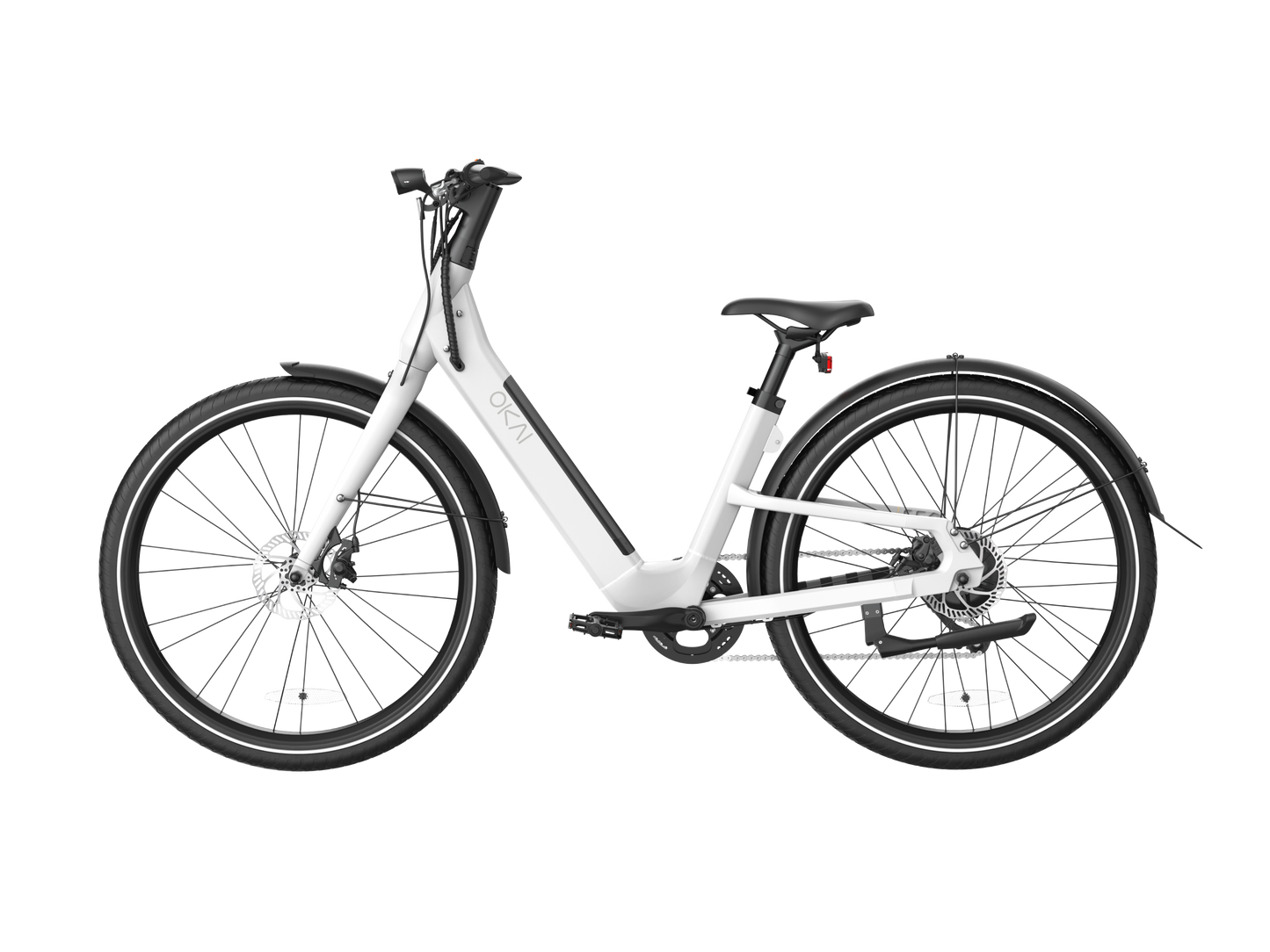 NEW Electric Bike w/ 40 Miles Max Operating Range and 25 mph Max Speed - White
