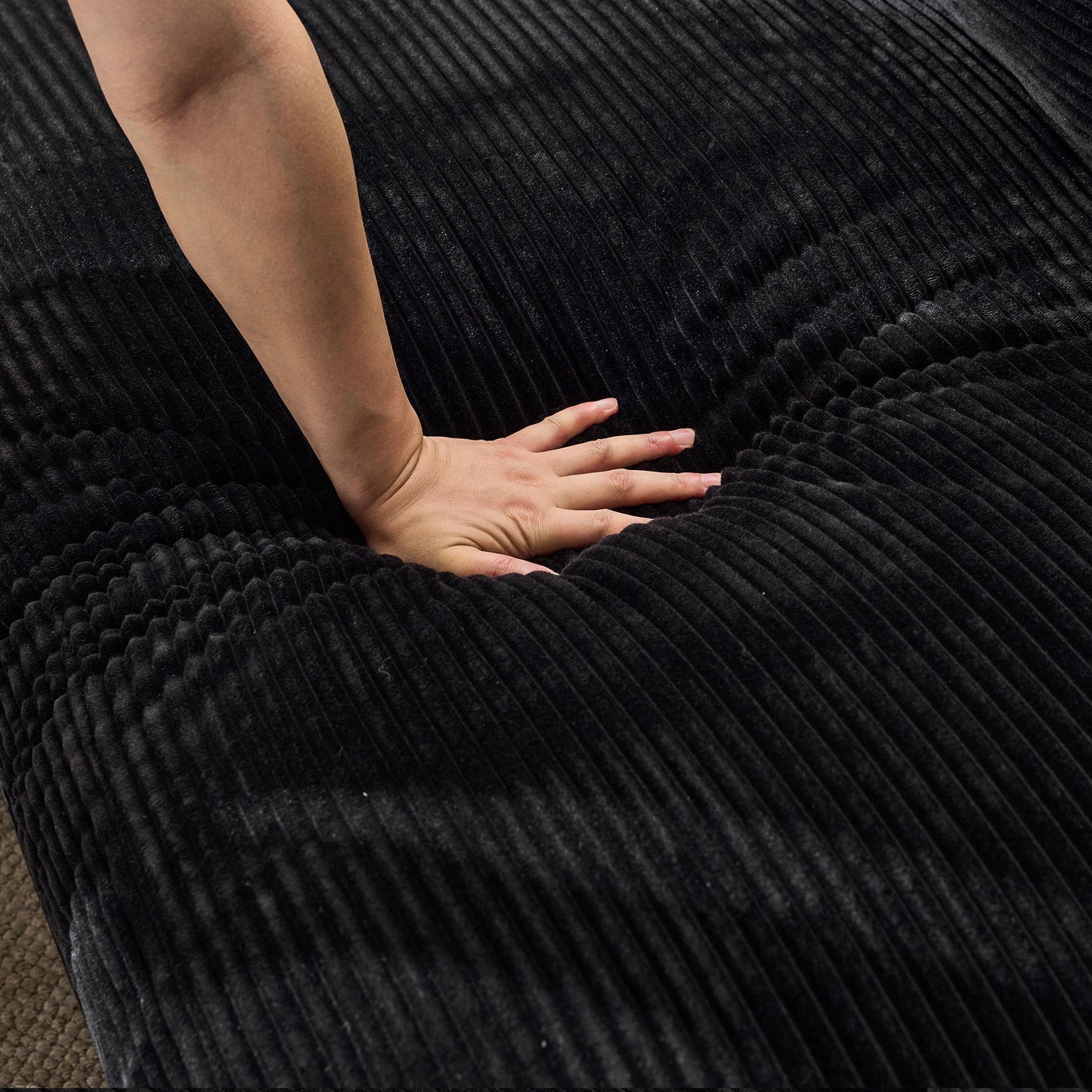 NEW 99*69' Modular Sectional Living Room Sofa Set, Modern Minimalist Style Couch, Upholstered Sleeper Sofa for Living Room, Bedroom, 2 PC Free Combination, Installation-free Sofa, L-Shape, Black