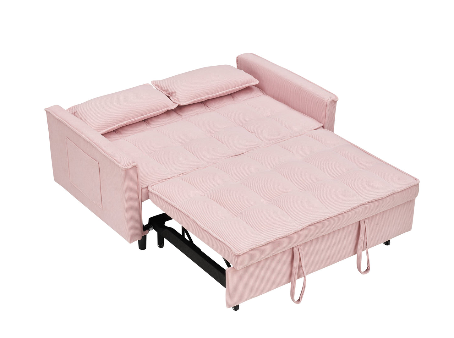 NEW Adult Pink Modern Folding Sofa Single Bed Recliner with Adjustable Back