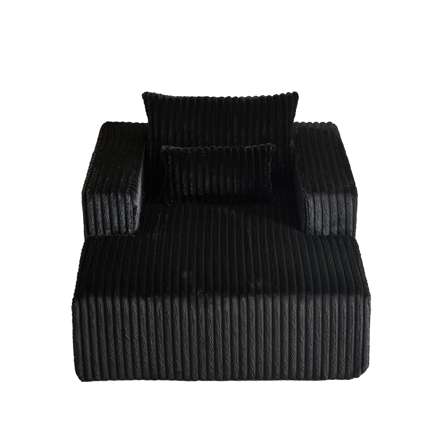 NEW 62.5-Inch Corduroy Sponge Sofa Couch Lounge Fluffy Modern Sleeper Chair