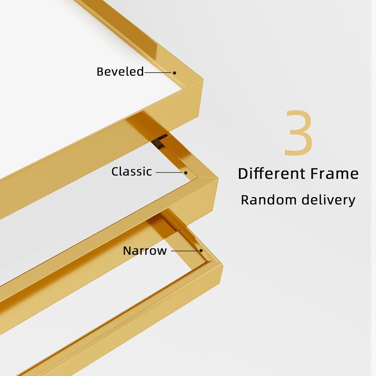 NEW 65 Inch Gold Full Length Mirror With Stand Tempered Glass