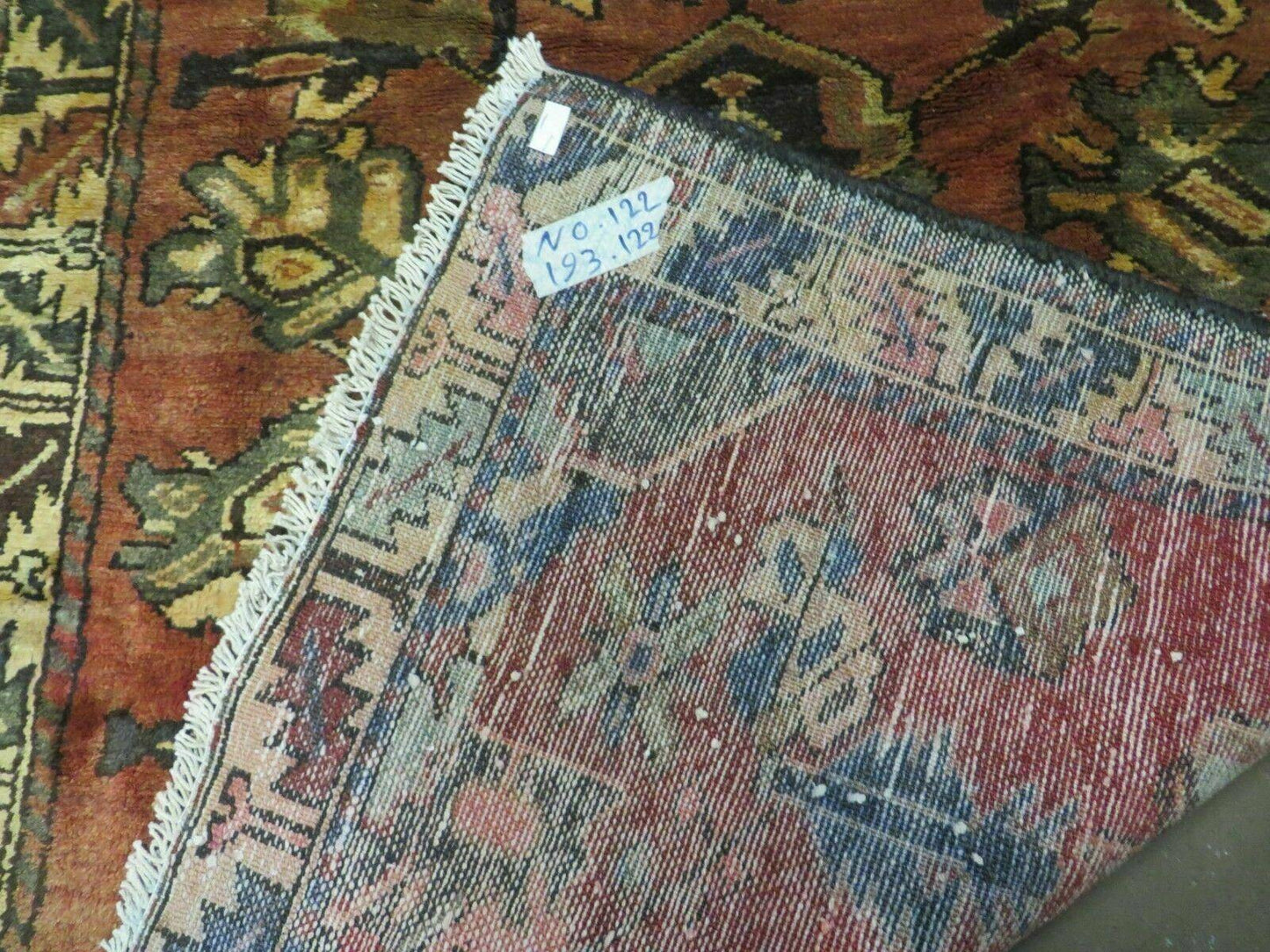 USED 4' X 6' Antique 1920 Handmade Turkish Wool Rug Veg Dye Nice