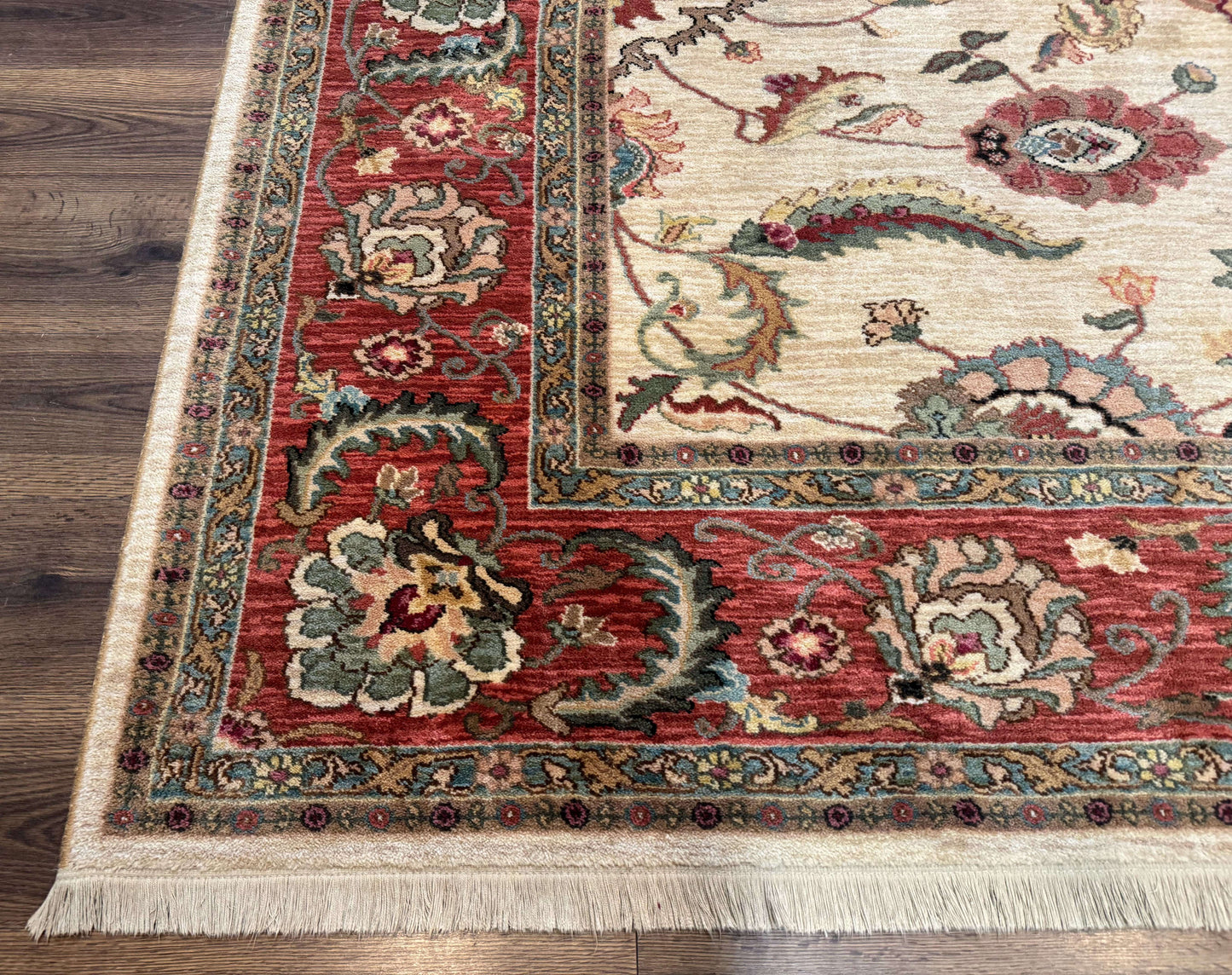 USED Karastan Rug 8.8 x 10, Ashara Agra Ivory #549, Wool, Vintage