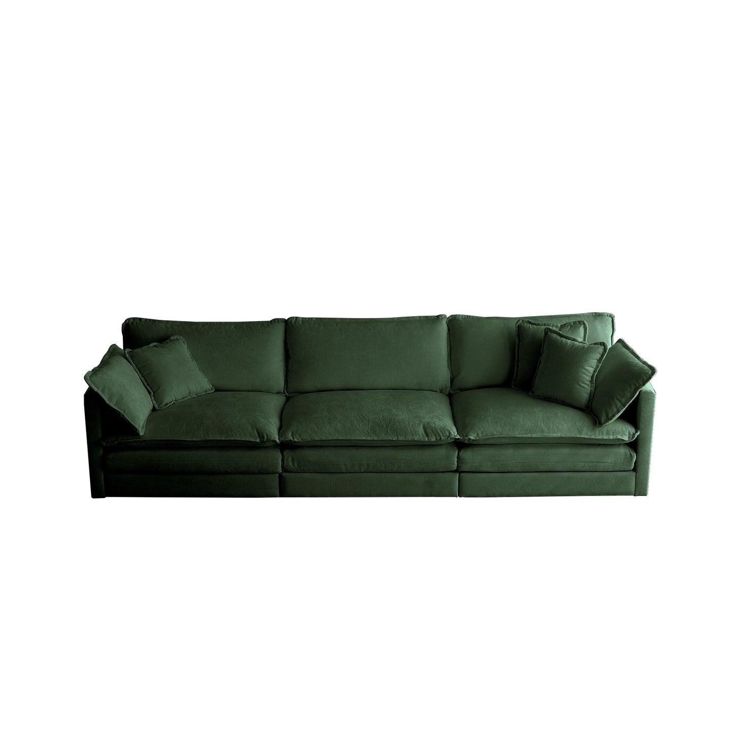 NEW Sofa Set of 2 Chenille Couch, 2+3 Seater Sofa Set Deep Seat Sofa, Modern Sofa Set for Living Room, Green Chenille